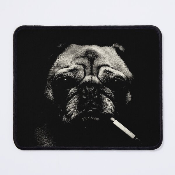 Item preview, Pug Face Smoking Cigarette Dark Low Key designed and sold by k3rstman1.