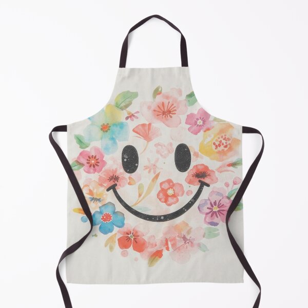 Item preview, Retro Smiley Face With Flowers – 90s Aesthetic Graphic designed and sold by Saynix.