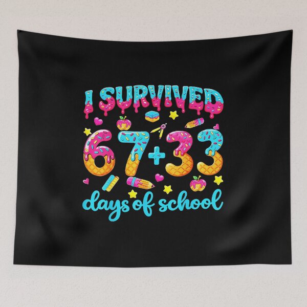 Item preview, I Survived 67 33 Days Of School Colorful Kids Celebration designed and sold by gladysenglish.