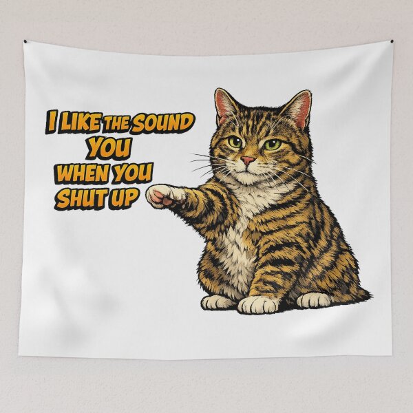 Item preview, The Sweet Sound of Silence (According to This Cat) designed and sold by RolMerch.