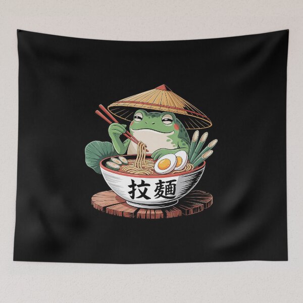 Item preview, Ramen Frog Japanese Noodle Lover Illustration designed and sold by titanlevi.