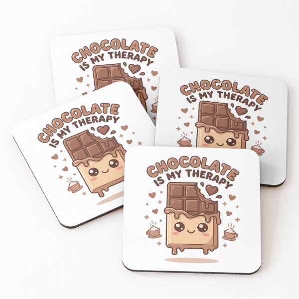 Item preview, Chocolate Is My Therapy – Cute Kawaii Chocolate Bar designed and sold by ChipchaOddities.