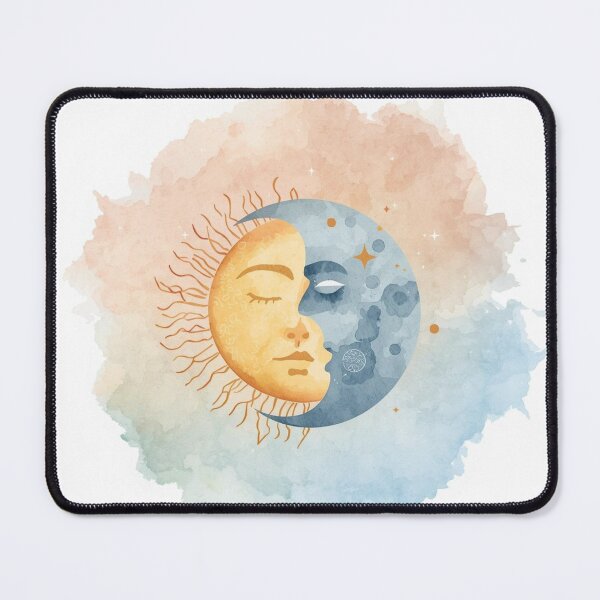 Item preview, Sun and Moon Celestial Illustration – Mystical Aesthetic Art designed and sold by Saynix.