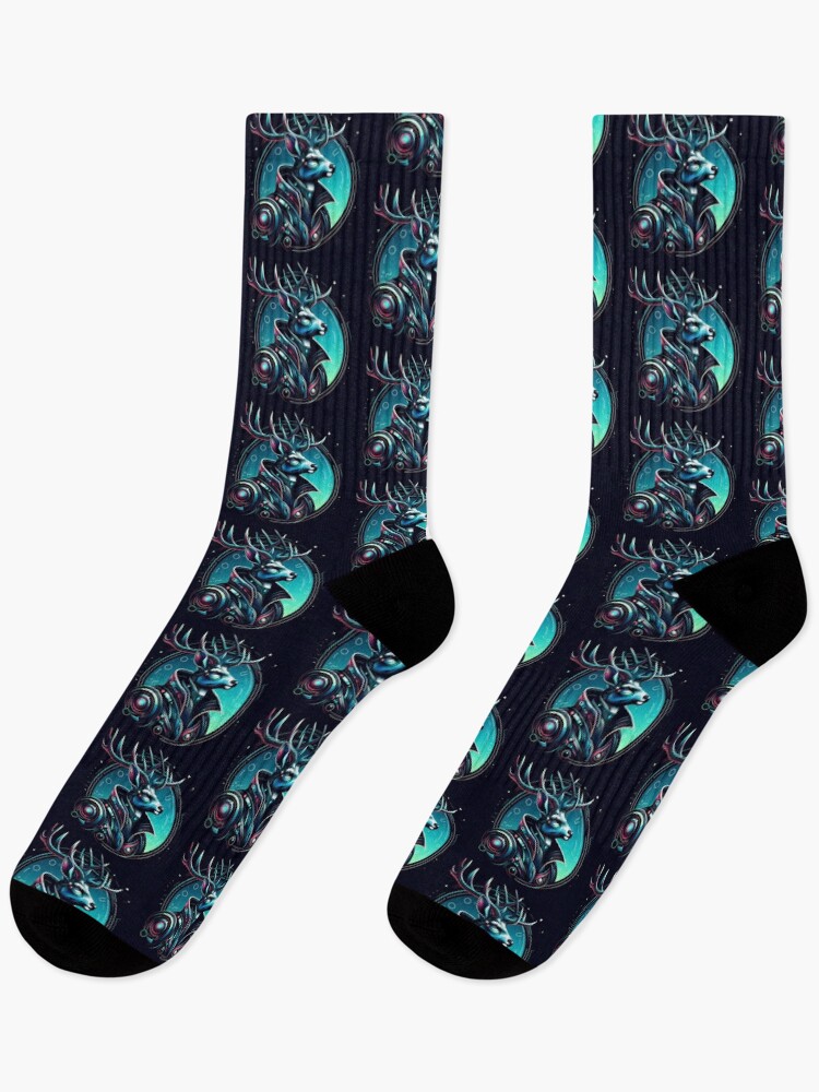 Thumbnail 1 of 5, Socks, Great bionic deer designed and sold by Artillenium.