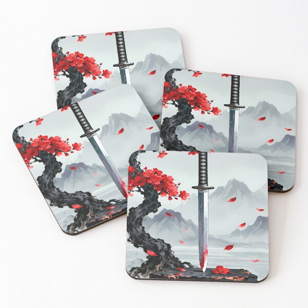 Item preview, Samurai Sword with Cherry Blossoms designed and sold by mdiem17.