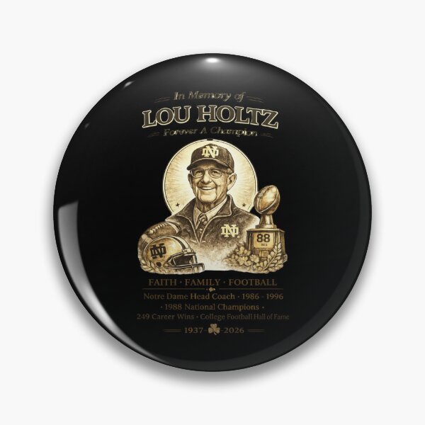 Item preview, Lou Holtz Notre Dame Legend, Play Like A Champion, Lou Holtz ND RIP Notre Legend, Lou Holtz Tribute 1937-2026, Legendary Football Coach Memorial, South Bend Football Legend Legacy, Lou Holtz RIP 2 designed and sold by HyphThonia.
