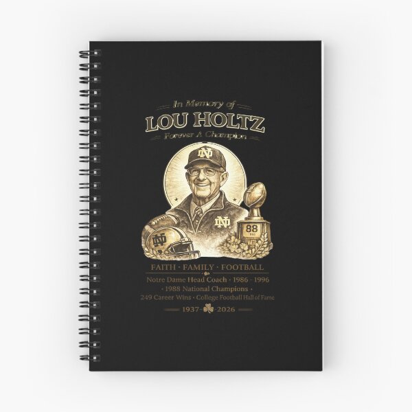 Item preview, Lou Holtz Notre Dame Legend, Play Like A Champion, Lou Holtz ND RIP Notre Legend, Lou Holtz Tribute 1937-2026, Legendary Football Coach Memorial, South Bend Football Legend Legacy, Lou Holtz RIP 2 designed and sold by HyphThonia.