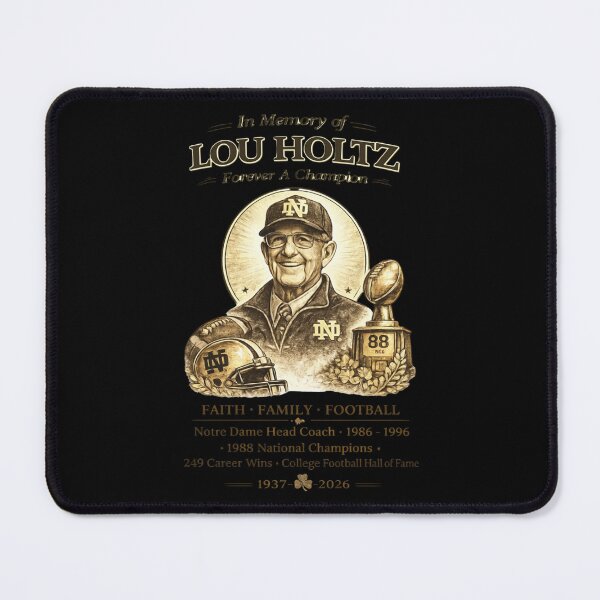 Item preview, Lou Holtz Notre Dame Legend, Play Like A Champion, Lou Holtz ND RIP Notre Legend, Lou Holtz Tribute 1937-2026, Legendary Football Coach Memorial, South Bend Football Legend Legacy, Lou Holtz RIP 2 designed and sold by HyphThonia.