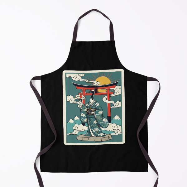 Item preview, Crane Kimono Japanese Torii Gate Illustration designed and sold by JordynLadukeg65.