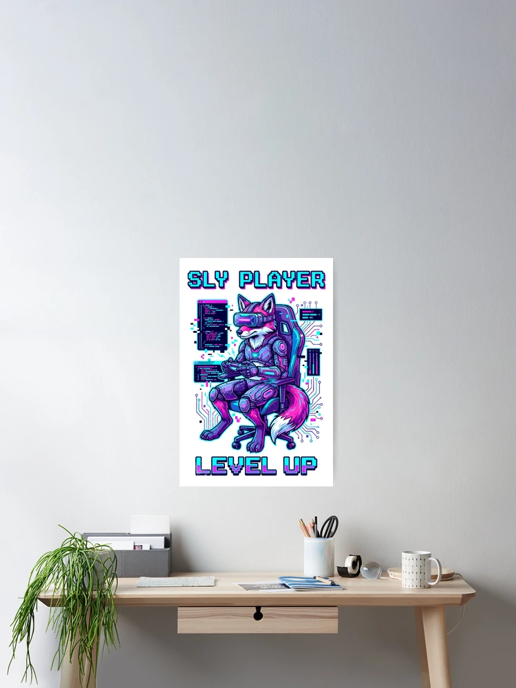 Thumbnail 2 of 3, Poster, Gamer fox designed and sold by Remy490.