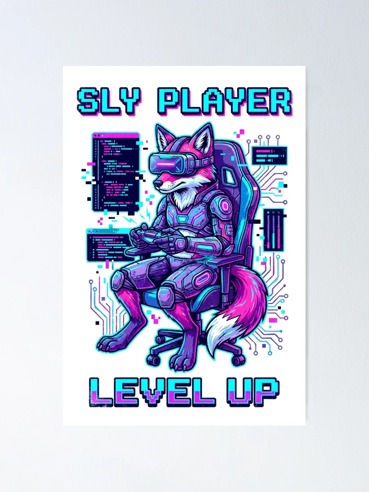 Thumbnail 1 of 3, Poster, Gamer fox designed and sold by Remy490.