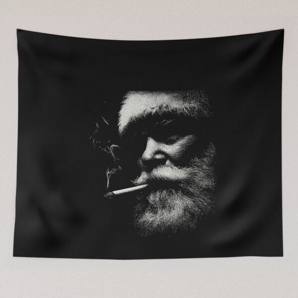 Item preview, Smoking Santa Claus Low Key Christmas Portrait designed and sold by k3rstman1.
