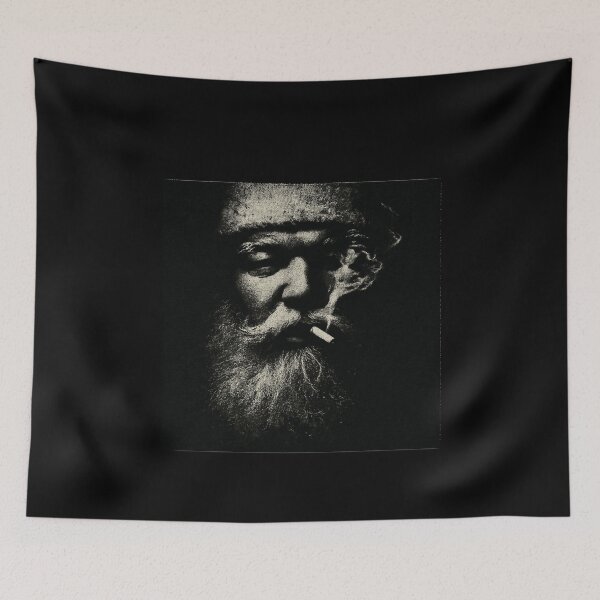 Item preview, Gritty Santa Claus Smoking Cigarette Portrait designed and sold by k3rstman1.