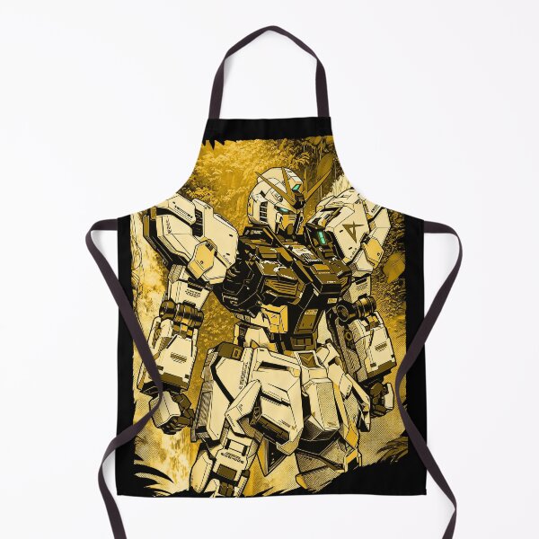 Item preview, gold RX-93 ν Gundam digital imaging vector illustration close up designed and sold by sabartgunpla.