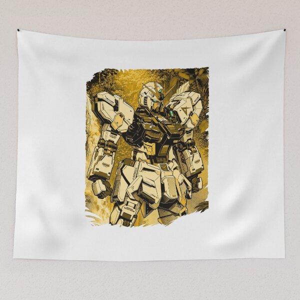 Item preview, gold RX-93 ν Gundam digital imaging vector illustration close up  designed and sold by sabartgunpla.