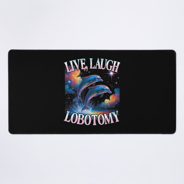 Item preview, Live Laugh Lobotomy Surreal Dolphin Space Illustration designed and sold by tadmercado.