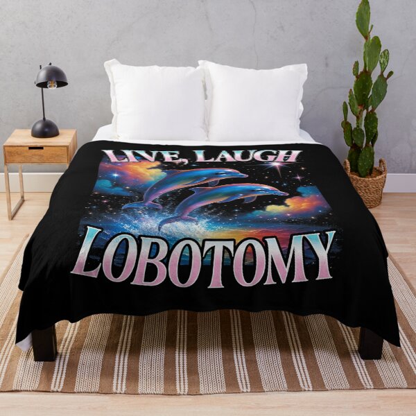 Item preview, Live Laugh Lobotomy Surreal Dolphin Space Illustration designed and sold by tadmercado.