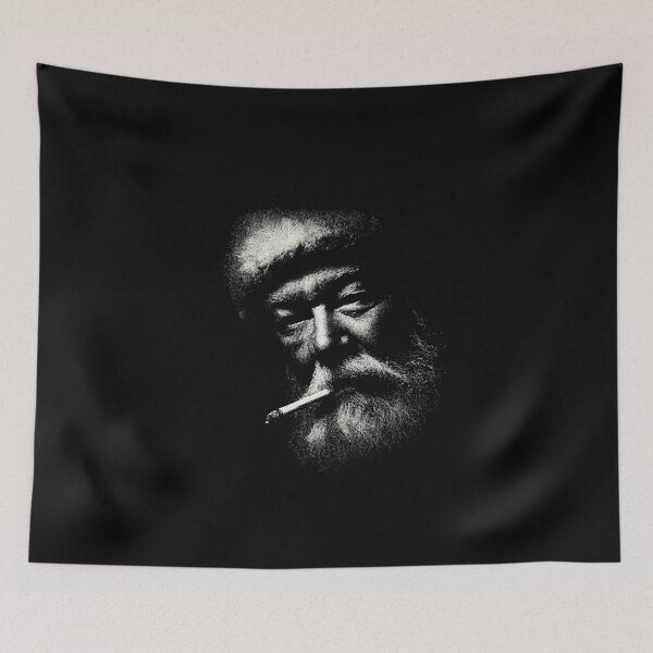 Item preview, Gritty Santa Claus Smoking Cigarette Portrait designed and sold by k3rstman1.
