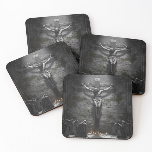 Item preview, Crucifixion scene with praying figures designed and sold by MASONa03.