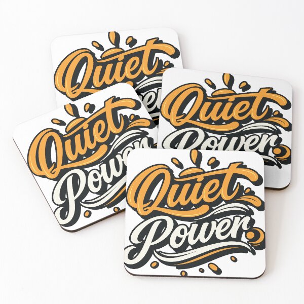 Item preview, Quiet Power Inspirational Typography Design designed and sold by GrandMotto.