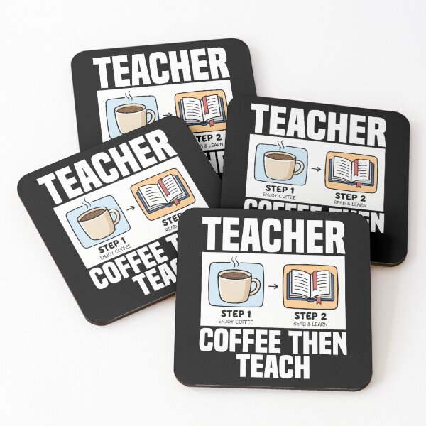 Item preview, TEACHER - COFFEE THEN TEACH designed and sold by KEF Custom.