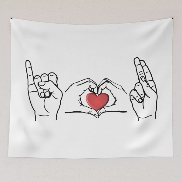 Item preview, ASL I Love U with Heart designed and sold by m2inspiration.