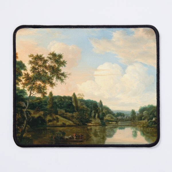 Item preview, Peaceful River Ferry Landscape Painting by Hendrick Vroom designed and sold by TheSoulOfArt.