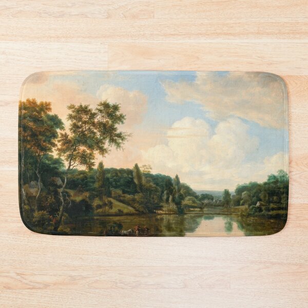 Item preview, Peaceful River Ferry Landscape Painting by Hendrick Vroom designed and sold by TheSoulOfArt.