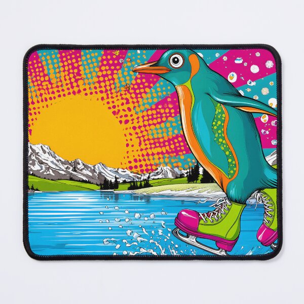 Item preview, Penguin on Ice Skates: Vibrant Adventure Scene designed and sold by Artessie.
