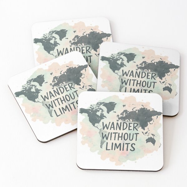 Item preview, Wander Without Limits – Pastel World Map Travel Design designed and sold by mbmstores.
