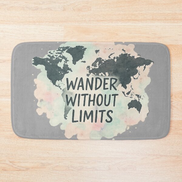 Item preview, Wander Without Limits – Pastel World Map Travel Design designed and sold by mbmstores.