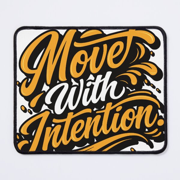 Item preview, Move With Intention Motivational Typography Design designed and sold by GrandMotto.