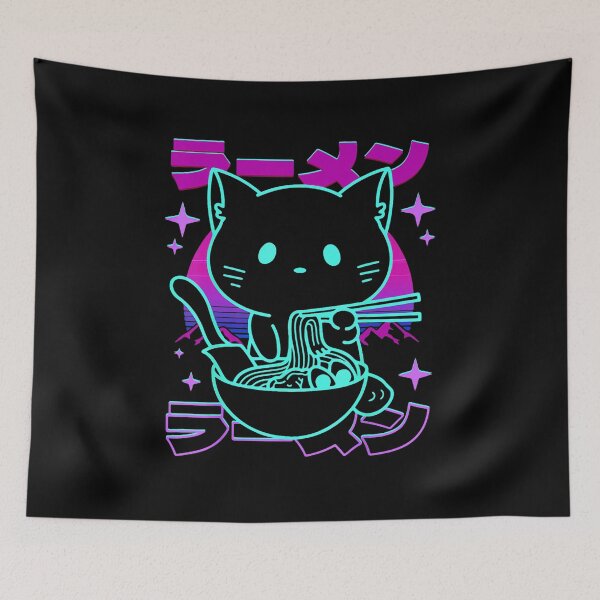 Item preview, Ramen Cat Neon Kawaii Japanese Noodle Aesthetic  designed and sold by titanlevi.