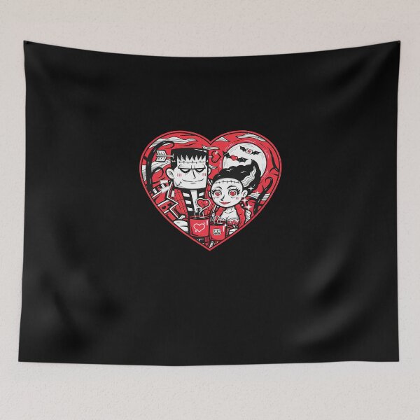 Item preview, Franken-Love Frankenstein’s monster and Bride of Frankenstein Valentine’s Day designed and sold by hargisnamocho.