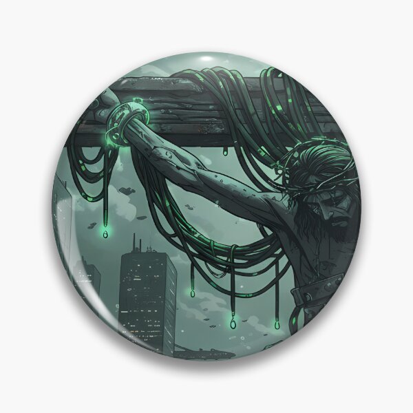 Item preview, Cyberpunk Jesus on Cross designed and sold by MASONa03.