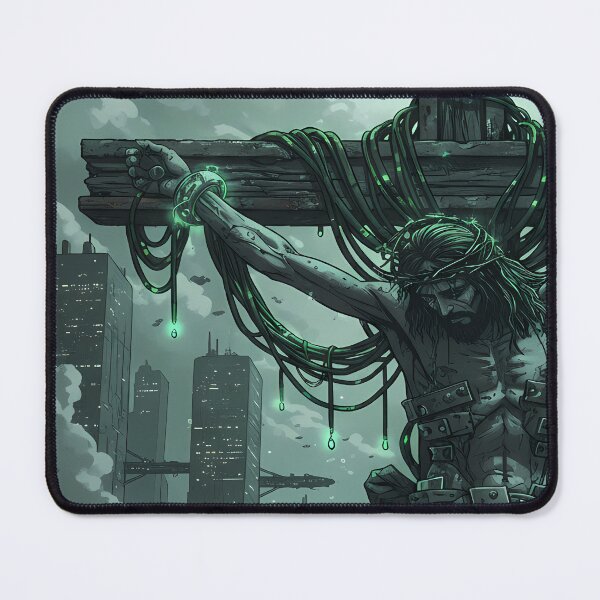Item preview, Cyberpunk Jesus on Cross designed and sold by MASONa03.