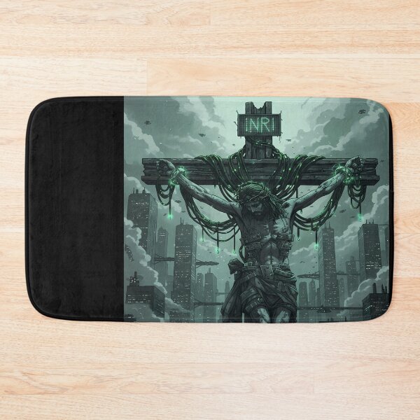 Item preview, Cyberpunk Jesus on Cross designed and sold by MASONa03.