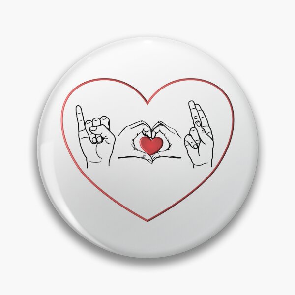 Item preview, ASL I Love U in a Heart designed and sold by m2inspiration.