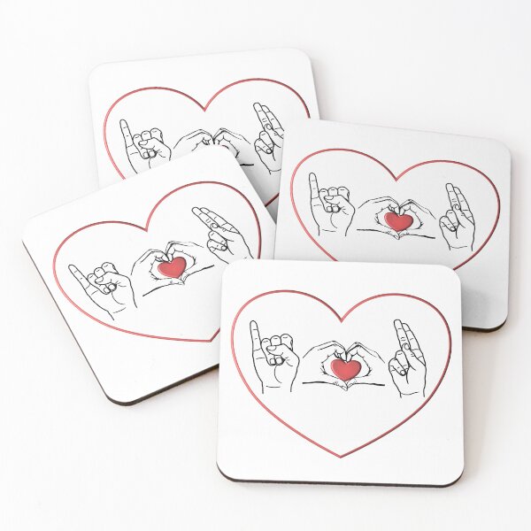 Item preview, ASL I Love U in a Heart designed and sold by m2inspiration.