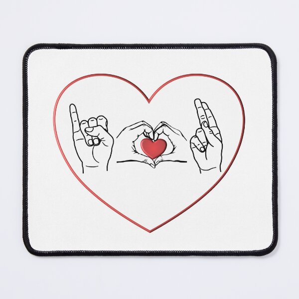 Item preview, ASL I Love U in a Heart designed and sold by m2inspiration.