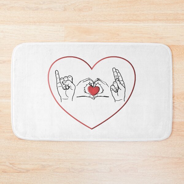 Item preview, ASL I Love U in a Heart designed and sold by m2inspiration.