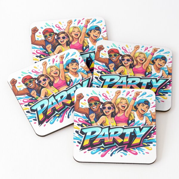 Item preview, Vibrant Party Celebration Colorful People Art designed and sold by LegatoDesigne.