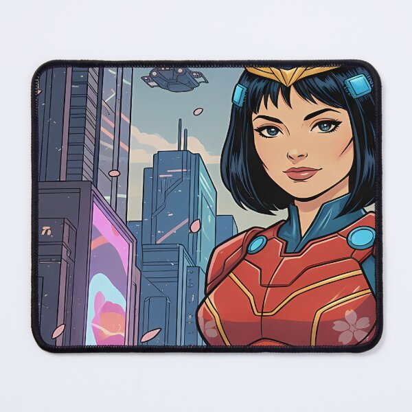 Item preview, Cyberpunk Warrior in Futuristic City designed and sold by MASONa03.