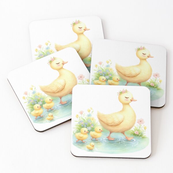 Item preview, Adorable Mother Duck and Ducklings Watercolor designed and sold by KrisGraphic45.