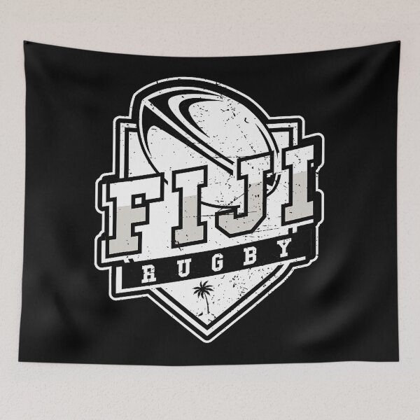 Item preview, FIJI Rugby Vintage Shield Sports Illustration designed and sold by GabrieSketcham.