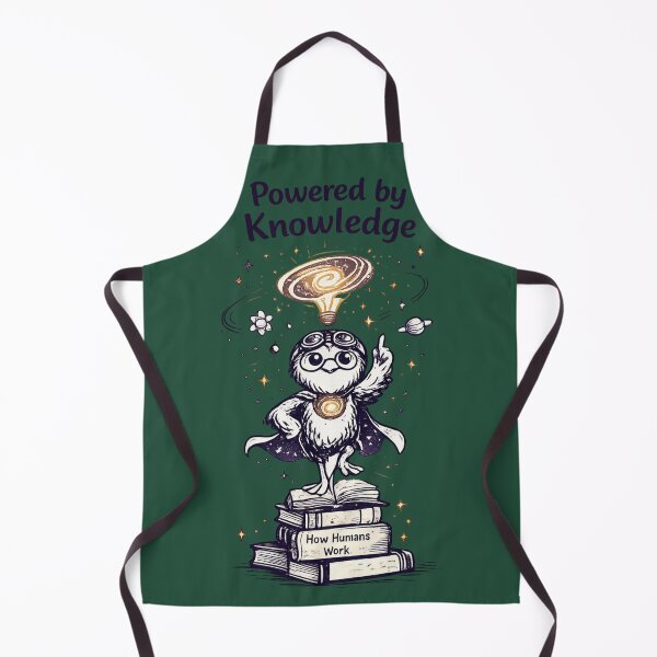 Item preview, Powered by Knowledge | Funny Smart Bird Book Lover designed and sold by InnerwayStudio.