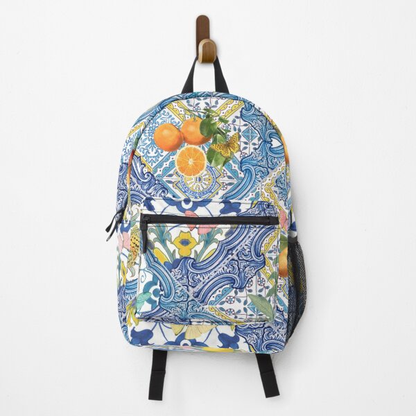 Item preview, Mediterranean Blue Tiles & Italian oranges, lemons and Citrus fruit – Amalfi Summer Vibes designed and sold by Bloomery Decor.