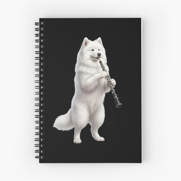 Item preview, Samoyed Playing Oboe Player Oboist Dog Lover designed and sold by DoodleTortle.
