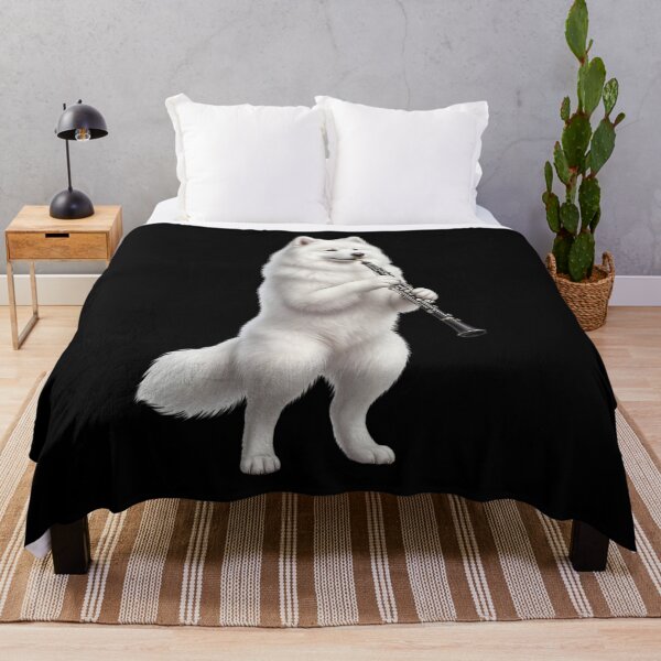 Item preview, Samoyed Playing Oboe Player Oboist Dog Lover designed and sold by DoodleTortle.