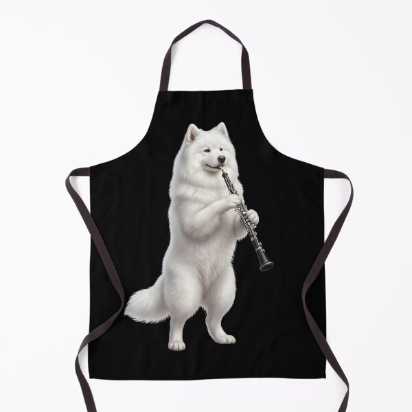 Item preview, Samoyed Playing Oboe Player Oboist Dog Lover designed and sold by DoodleTortle.